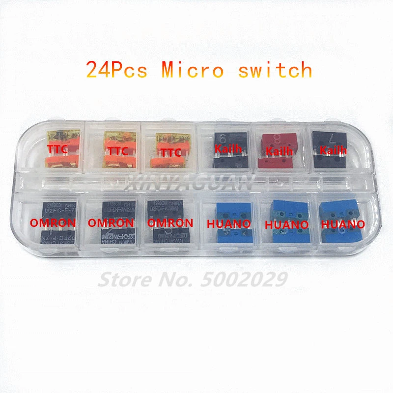 24pcs New Highend Mouse Micro Switch 3pin General Computer Mouse