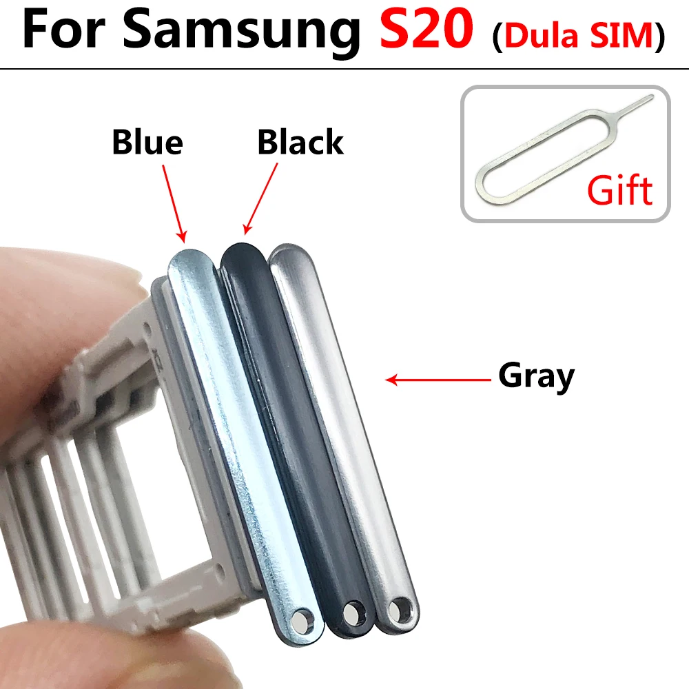 

1Pcs Sim Tray For Samsung S20 FE S20fe S20 Ultra S20 Plus S20 Dual Sim Card Slot Holder Reader Socket Replacement Parts