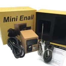 Youcartri Деревянный Мини Enail набор Электрический dab гвоздь dabber восковые установки с нагревателем катушки Ti/кварцевый гвоздь carb Крышка для стеклянной воды bong