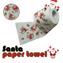 1 рулон Санта Клауса Рождественский узор рулон бумаги для печати интересный туалетный стол кухонный туалетный рулон бумажных салфеток Рождество# R15