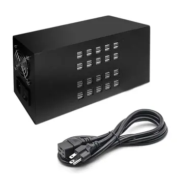 

40 Ports USB 300W Charger 5V 60A Smart Charging Station Built-in Cooling Fan Fast Charging For Tablets Laptop Phone
