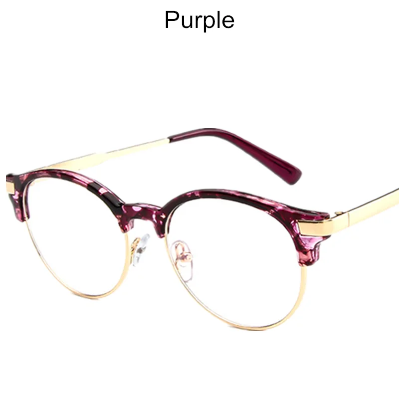 KOTTDO, классические круглые очки, оправа для женщин, винтажные очки для глаз, оправа для мужчин, компьютер, очки по рецепту, оправа - Цвет оправы: purple