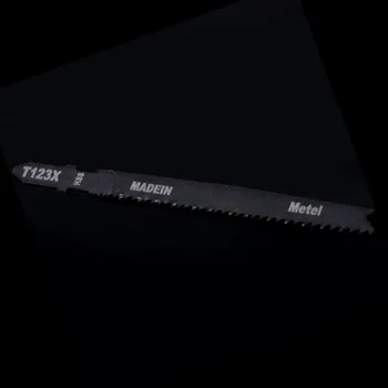 

5 Pcs T123X 100mm HCS T-Shank Jigsaw Blades Set For Metal Pipes Cutting Useful