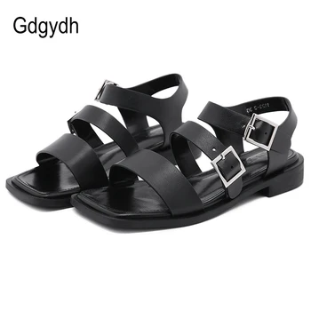 

Gdgydh 2020 Summer Female Sandals Pregnant Woman Comfortable Low Heels Sandals Square Toe Wide Loose Mother Ladies Shoes Black