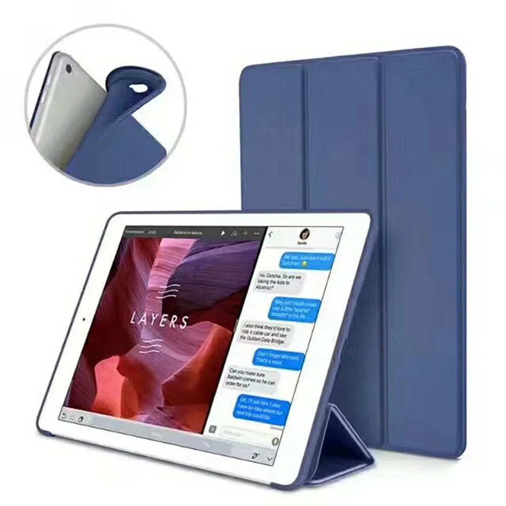 

PU Leather Case for iPad Mini 3 2 1 Case Silicone Soft Back Cover with Trifold Stand Auto Sleep Smart Cover for iPad Mini 123