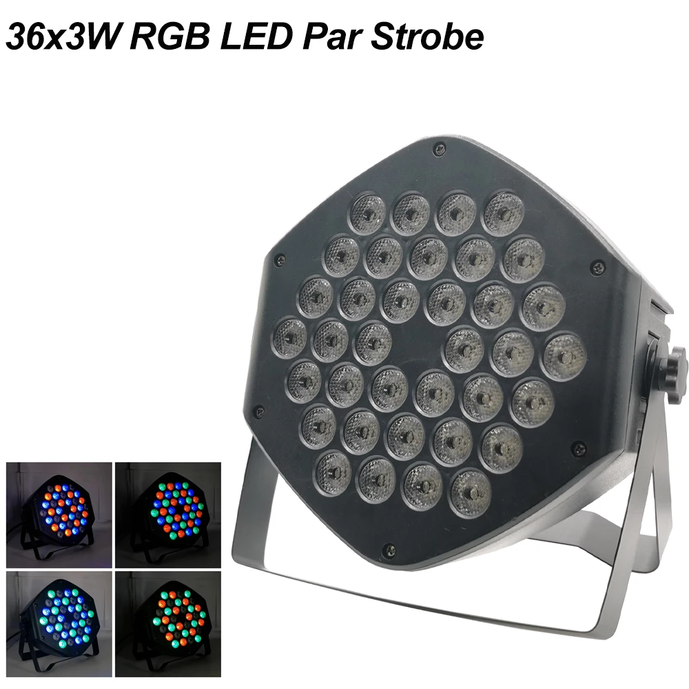 Светодиодный стробоскоп 36x3 Вт DJ светодиодный RGB UV Par Светильник s RGB 3в1 моющийся диско-светильник DMX контроллер эффект для малого Paty KTV сценический ночной Светильник - Цвет: RGB