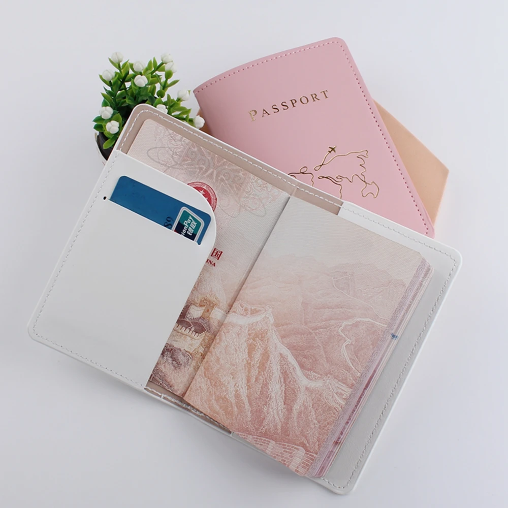 Lover Couple Passport Cover Letter Women Men Travel Accessories Wedding Passport Cover Holder Travel Case CH53