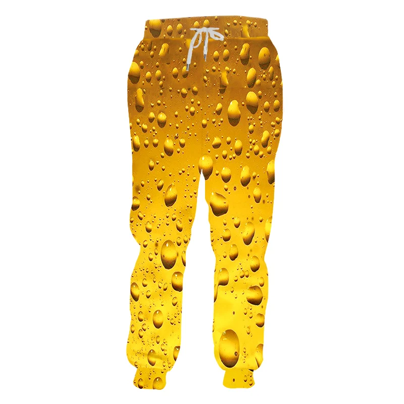 UJWI, женские/мужские желтые штаны для бега, толстовка, бар, пивная пена, спортивный костюм, спортивные штаны, толстовка, креативный комплект из двух предметов - Цвет: PA02424