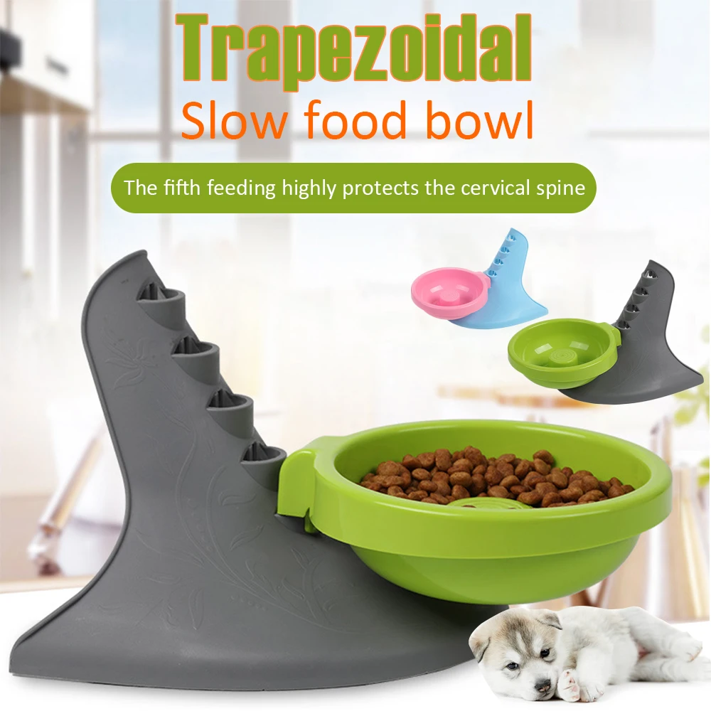 Adjustable Pet Cat Bowl Anti Choke Dog Bowl Stacking Design Cervical Spine Protectionslow Food Bowl Cat 2