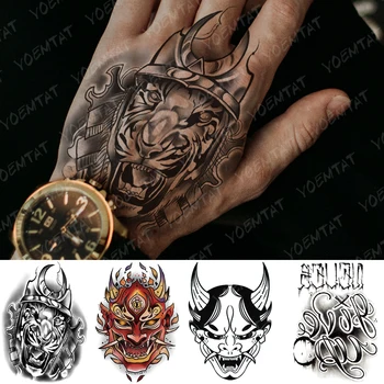 

Waterproof Temporary Tattoo Sticker Color Tiger Warrior Fake Tatto Flash Tatoo Hand Arm Text Prajna Tato body art for Women Men