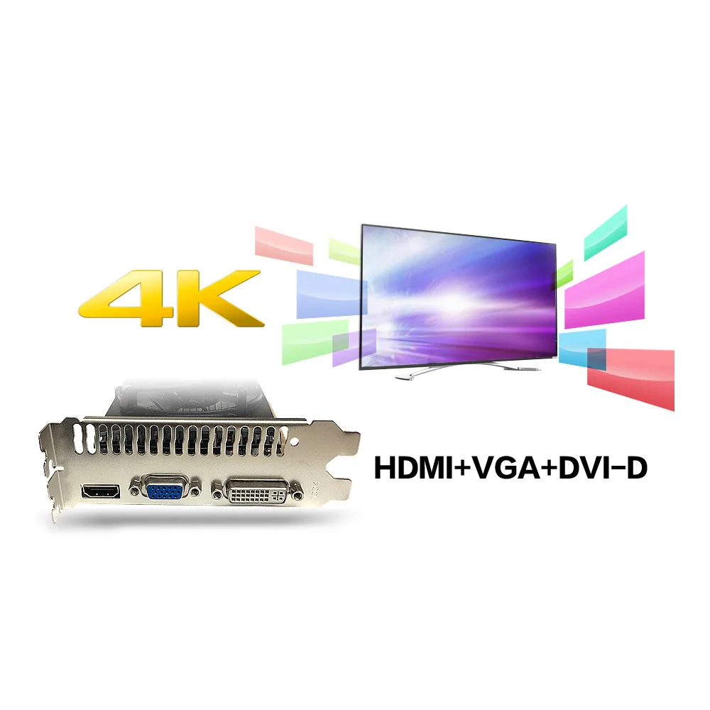 Графическая карта Yeston Geforce GT730 2G D5 VA графическая NVIDIA Pascal 902 5012 МГц 2G/DDR5/64 бит для