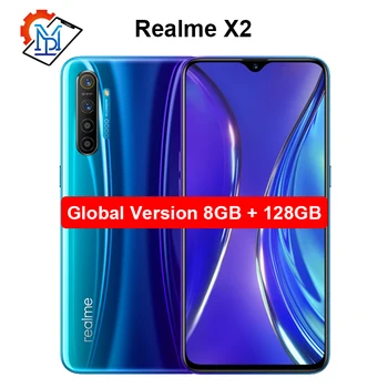 

Global Realme X2 Mobile Phone 6.4 inch Super AMOLED Screen 8GB+128GB Snapdragon 730G Camera 64.0MP Four Shot NFC Smartphone