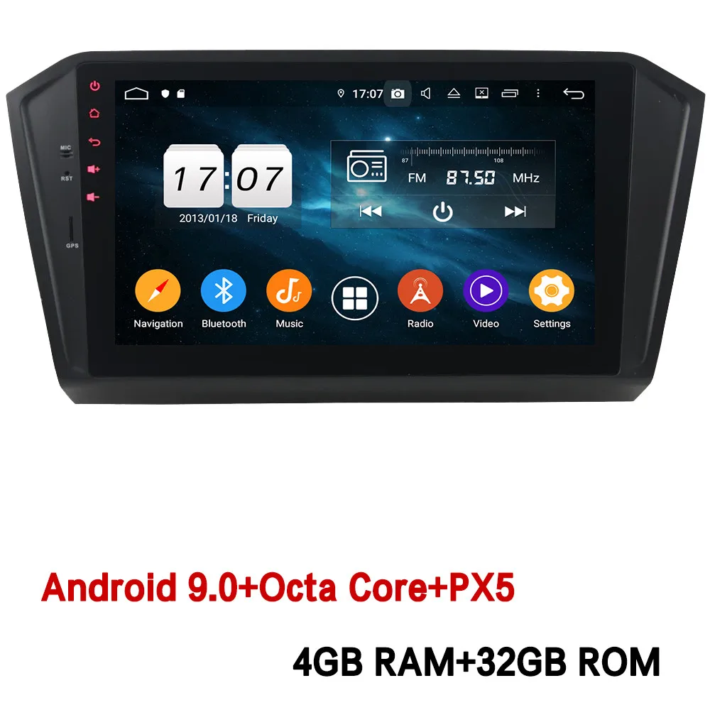 Klyde 10," ips 4G Android 9 Восьмиядерный 4 Гб ОЗУ 64 Гб ПЗУ DSP автомобильный DVD мультимедийный плеер для Volkswagen Magotan Passat B8 - Цвет: 4GB RAM x 32GB ROM