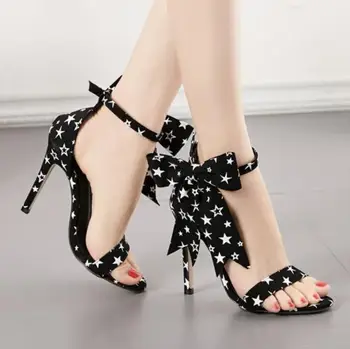 

2020 Women's Shoes Sexy Bow Five-pointed Star Fine With Will Code Toe Sandals
