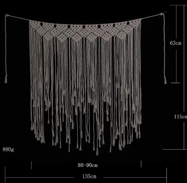 Высокое качество занавес макраме гобелены ручной работы DIY фото фон гостиная комнатная настенная Бохо Свадьба крещение вечерние украшения