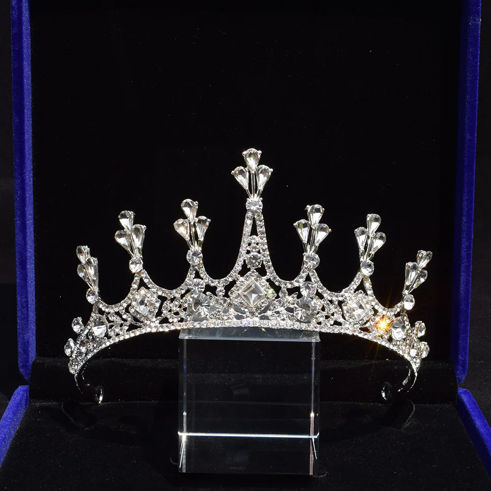

Princess Crystal Tiara Wedding Beautiful Rhinestone Crown Women Hair Elegant Accessories Bridal Head Jewelry Festival Diadem