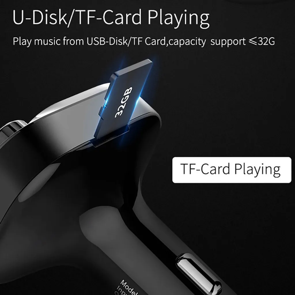20# Bluetooth FM модулятор Handsfree Dual USB MP3 Поддержка TF карта U диск MP3 плеер USB Автомобильные аксессуары аудиокабель