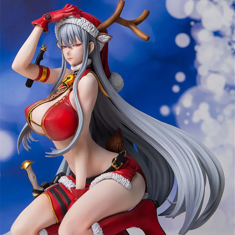 

Anime Valkyria Chronicles Selvaria Bles Christmas style Sexy Girl Model PVC Action Figure collection model toys Christmas gift