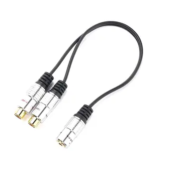 

3.5mm Mini Stereo Female to 2 RCA Female Jack Audio Adapter Splitter Cable 2RCA Female to 3.5mm Female Adapter Cable