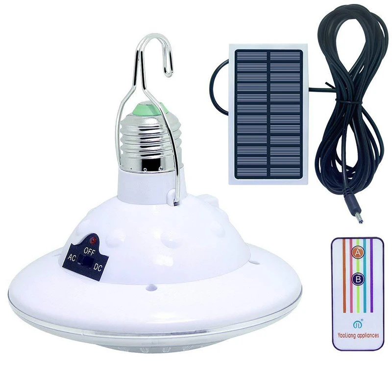 22 светодиодный светильник на солнечной батарее, портативный USB Перезаряжаемый светодиодный светильник для кемпинга, внутреннего сада, аварийный светильник, солнечные лампы с дистанционным управлением