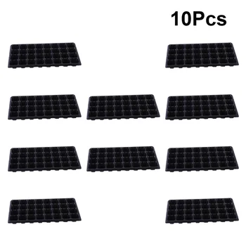 

10 Pcs Seedling Tray Sprout Plate 32 Cells Nursery Pots Tray for Home Gardening Bonsai DIY (Black, 80g)