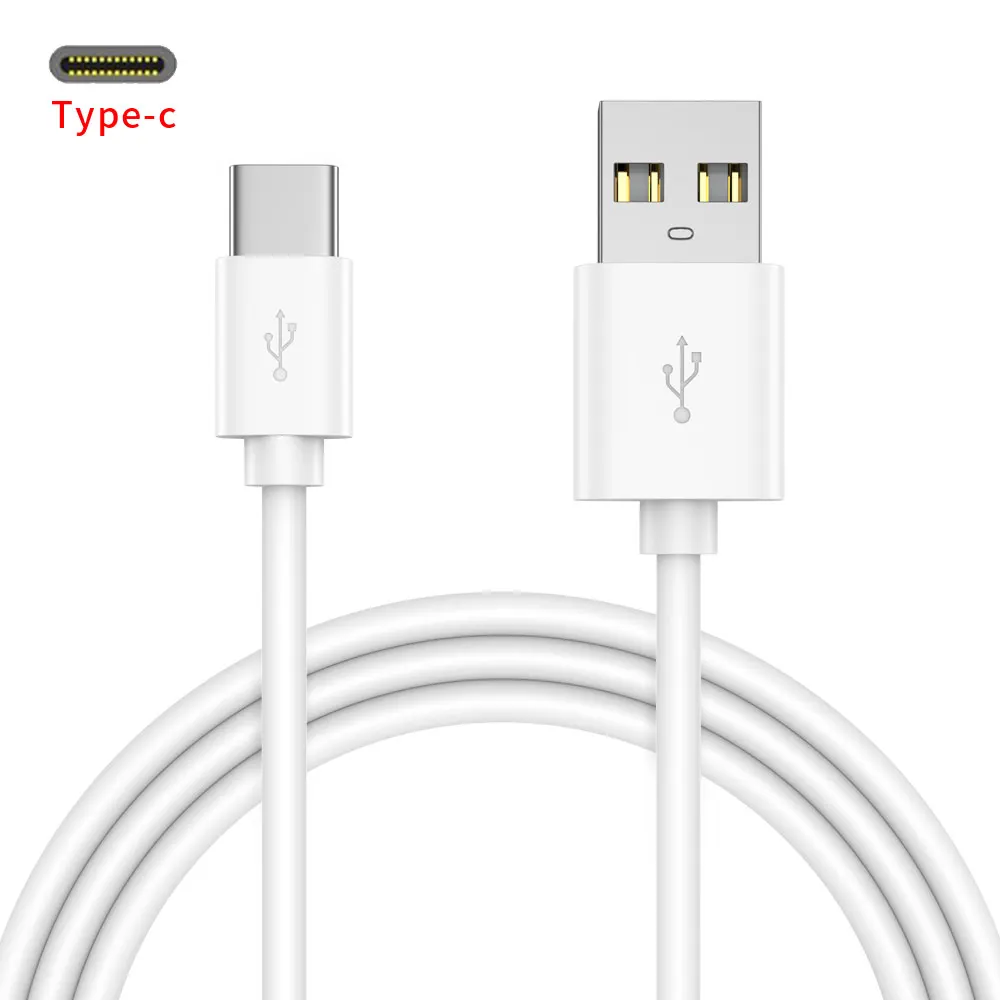 White Usb type-C кабель для Xiaomi Redmi Note 7 mi9 2.4A USB C кабель для samsung S9 провод для быстрого заряда USB-C шнур для зарядки мобильного телефона - Цвет: White