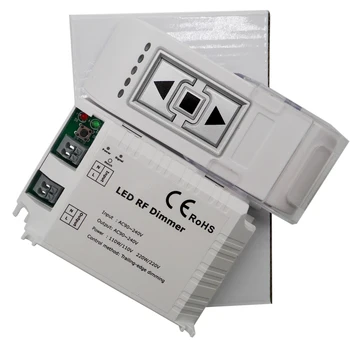 

High Voltage AC90-240V wireless LED Brightness RF Dimmer 3keys remote controller Trailing Edge Dimming For LED lights bulb DM014