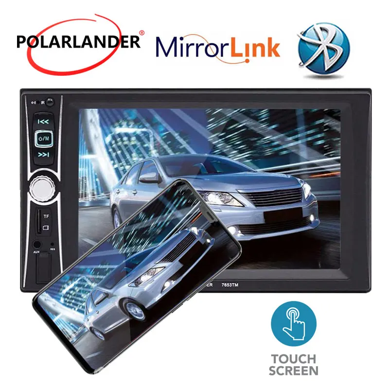 2 Din сенсорный экран MirrorLink стерео радио 6,5 дюймов MP4 MP5 плеер для Android Bluetooth USB/TF