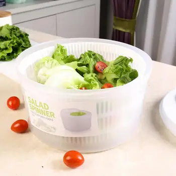 

Plastic Big Salad Spinach Leaf Dryer Lettuce Drainer Lettuce Drainer Seasoning Grass Vegatables And Fruits Mixer Kitchen Gadgets
