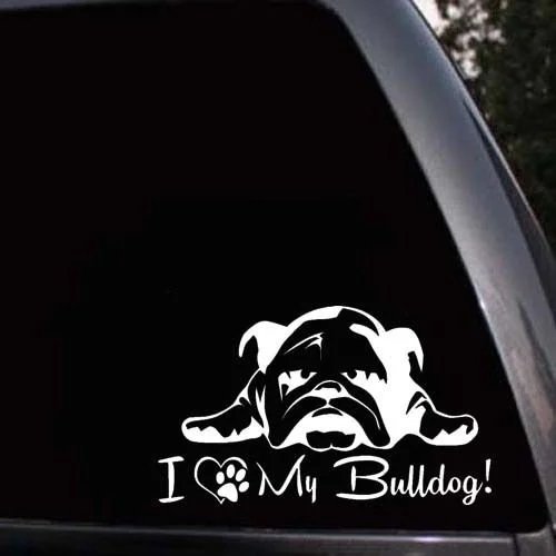 English French Bulldog Pet Dog Paws Love Hearts window Window Laptop Decal Sticker Vinyl Decals decal | Игрушки и хобби