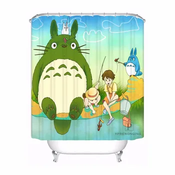 

Custom Home Decor Totoro Cartoon Shower Bath Curtain Mildewproof Waterproof Polyester Various Sizes#0421-21-15