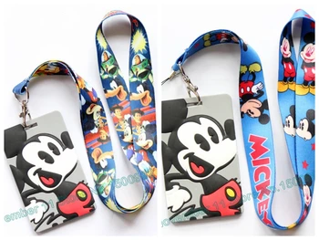 

50Pcs Cartoon Neck Strap Card Bus ID Holders Identity Badge Lanyards Hang Rope Lariat For Name Card WQ-12