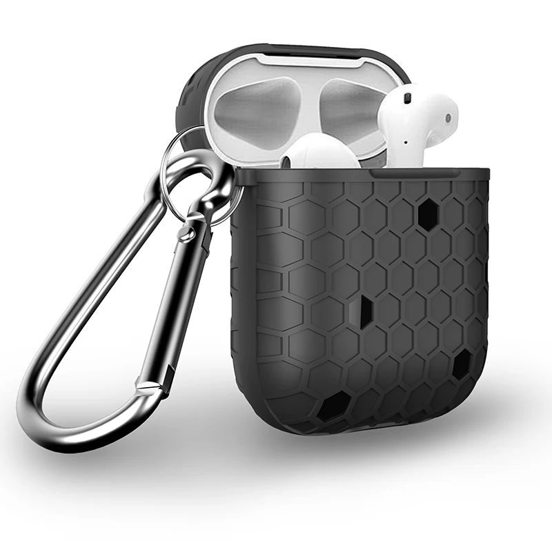 

NEW Grid Silicone Case For Apple Airpods 2 Earphone Accessories Wireless Bluetooth Earphone Soft Cover For iPhone AirPods Case