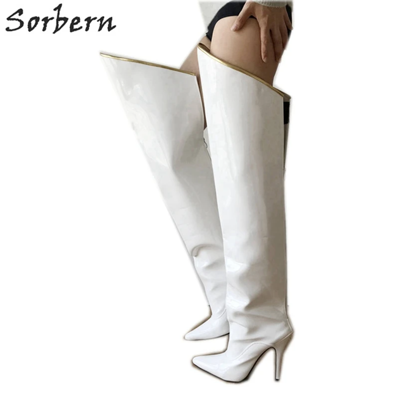 White wide fit boots Clearance