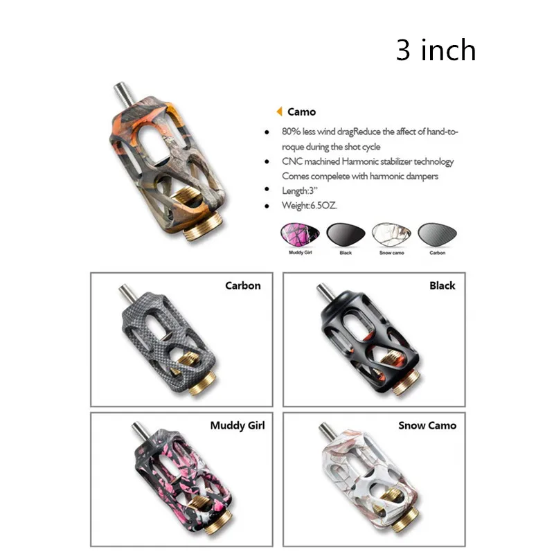 2/3/5/8 стержень/11 дюймов блочного Лука Лук Стабилизатор многоцветный Виброгаситель Алюминий шок Absorder съемки Луки аксессуары для стрельбы из лука