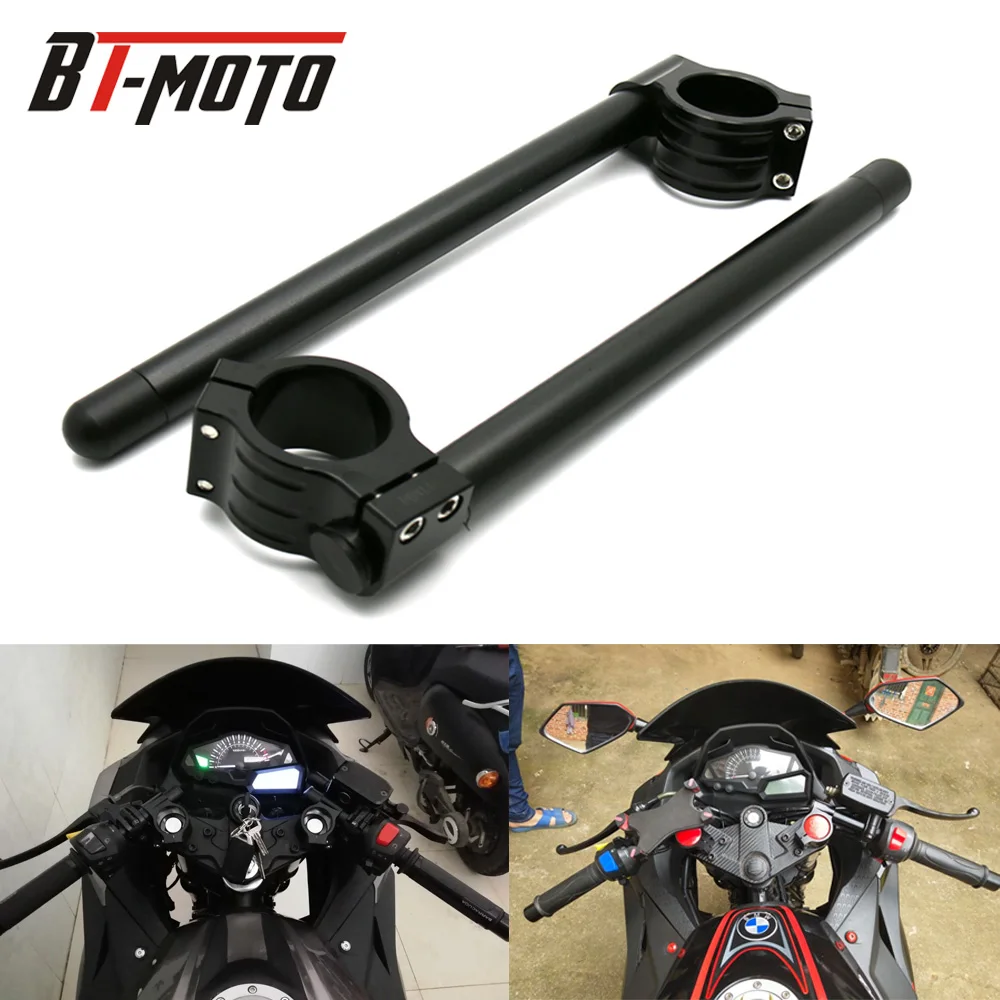 

Universal Racing Adjustable CNC 31 32 33 35 36 37 39 41 43 50 51 MM Clip On Ons Fork Handlebars Handle Bar Cafe Racer Motorcycle