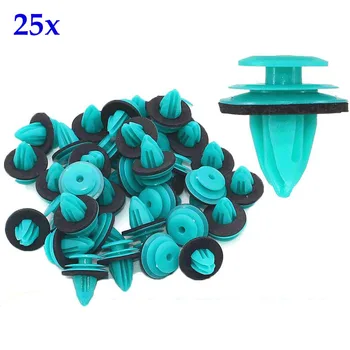

25pcs 90467-10188 Green Plastic Rivets Car Door Panel Clips Auto Fasteners Trim Panel for Lexus Toyota Prius Corolla RAV4 Camry