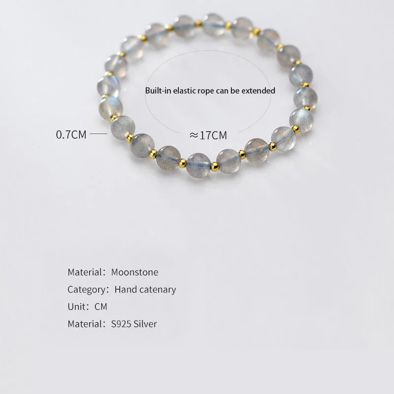 New Arrival 925 Sterling Silver Moonstone Bracelet Shiny Mori Style Romantic Bracelet for Women Silver 925 Jewelry Girls Gift