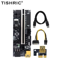Tishric VER009S Plus 8 Condensatoren Pci-E Pcie Riser Card Ver 009S Express 1X 4X 8X 16X 15Pin Om 6 pin Power Kabel Mijnbouw Mijnwerker
