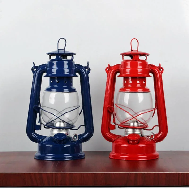 Skup Retro classic lampa naftowa 4 kolory Lamp naftowych knot przenośne światła ozdoby LB88