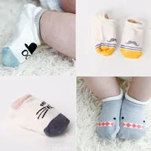 INS/детские носки-тапочки с героями мультфильмов весенне-летние хлопковые нескользящие носки в Корейском стиле для мальчиков и девочек