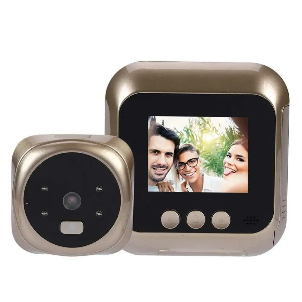 

GloryStar Visual Doorbell Peep Hole 2.4 Inch Smart Electronic Doorbell with Function of Taking Phontoes Video and Night Vision