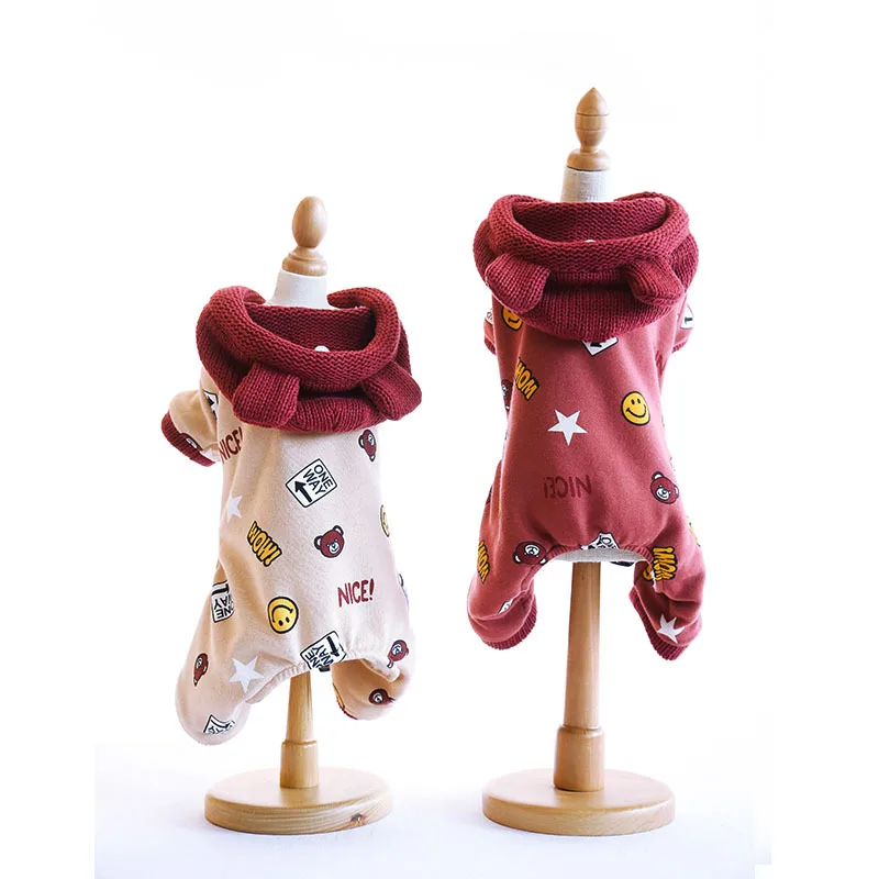 

Autumn Winter Pet Clothes for Dogs Cotton Padded Hooded Dog Coat Jacket Warm Puppy Pet Clothing Chihuahua French Bulldog Clothes