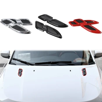 

Car Front Hood Side AC Vent Outlet Cover set for Jeep Compass 2008 Black/Red/Chrome Stickers Parts Exterior Accessories 2Pcs