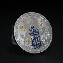 

Valentine's Day Commemorative Coin Commemorative Medal White-headed Old Painted Commemorative Chapter Day Gift Collectible Coin