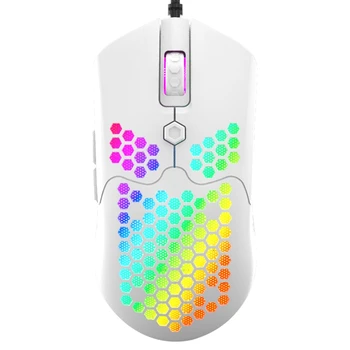 

M5 Wired Mouse Lightweight Hollow Hole Hole Mouse Gaming Game Eating Chicken Ergonomic Mouse for PC Laptop Mute Mouse