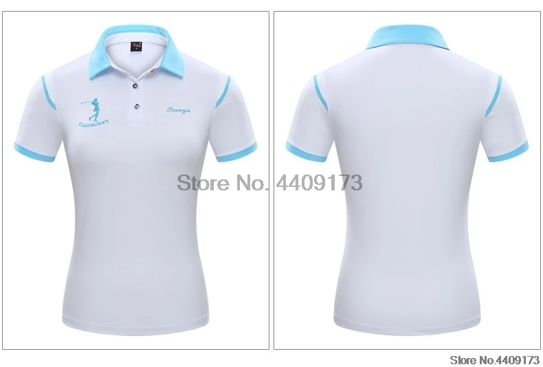 Golf Shirts For Women Summer Turn Down Collar Sport Clothes Breathable Soft Shirt Short Sleeve Quick-Dry Golf Apparel D0697