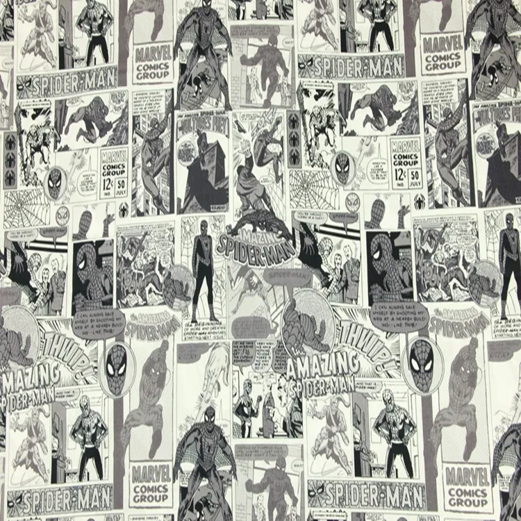 140 см ширина Marvel Comics группа Человек-паук хлопок ткань для мальчика одежда постельные принадлежности набор домашний текстиль наволочка DIY-BK573