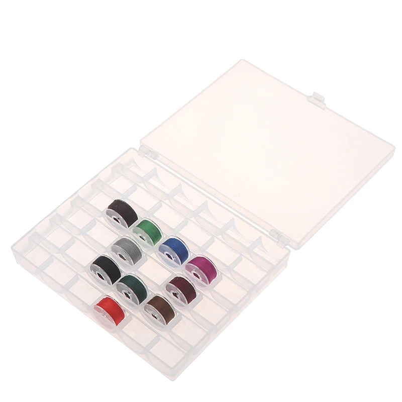 

36 Spools Sewing Machine Bobbins Empty Bobbins Spools Sewing Machine Plastic Storage Box For Home Sewing Accessories Tools