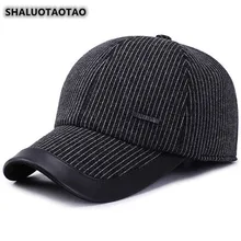 SHALUOTAOTAO Мужская кепка зимняя для отдыха термальная Бейсболка Регулируемый размер теплые наушники модные бренды кепки с козырьками Gorras